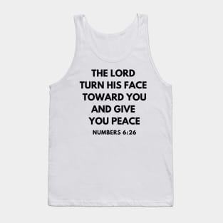 Numbers 6-26 The Lord Give You peace. Tank Top